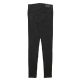 LEVI'S Womens Black Slim Skinny Denim Raw W27 L30 Cotton Blend Zip Jeans