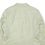 ELEGANCE PARIS Womens Cream Check Wool Blend Tailored Jacket UK 14 Button