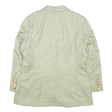 ELEGANCE PARIS Womens Cream Check Wool Blend Tailored Jacket UK 14 Button
