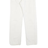 LEVI'S Mens Cotton Blend White Regular Straight Trousers W32 L31 Button Closure