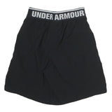 UNDER ARMOUR Mens Black Casual Shorts S W25 Sports Logo Elastic Waist