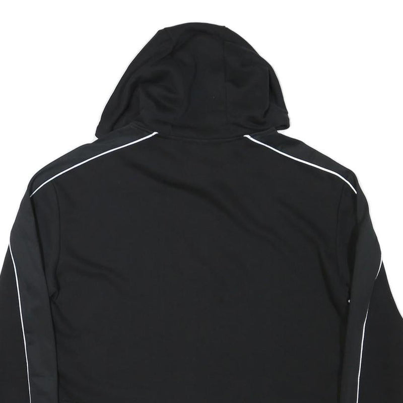 ELLESSE Womens Black Hoodie UK 8 Polyester Blend Crop Drawstring