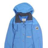 JACK WOLFSKIN Womens Blue Outdoor Jacket XS Polyester Zip Hooded Plain