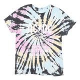 AC DC Mens Black & Multi Tie Dye Graphic T-Shirt M Short Sleeve Crew Neck