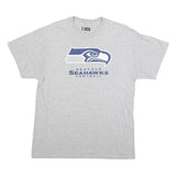 NFL Mens Grey Seattle Seahawks Graphic T-Shirt L Short Sleeve Crew Neck