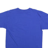 CHAMPION Mens Blue Graphic T-Shirt L Short Sleeve Crew Neck Casual Cotton
