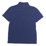 LACOSTE Mens Blue Short Sleeve Polo Shirt S Cotton Classic Fit Lightweight