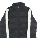 TOMMY JEANS Mens Black & White Slim Jacket S Polyester Puffer Zip Casual Warm