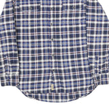 JACHS Mens Blue White Red Check Shirt Cotton M Casual Classic Button Down