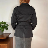 Unbranded Jacket - Small Black Cotton Blend