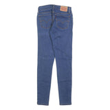 LEVI'S 710 Womens Jeans Blue Slim Skinny Denim Medium W25 L27 Stretch Zip