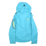 JACK WOLFSKIN Womens Blue Outdoor Jacket UK 8 Polyester Blend Zip Hooded