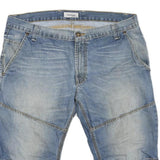 DRESSMANN Mens Casual Blue Denim Shorts XL W40 Cotton Blend Pockets