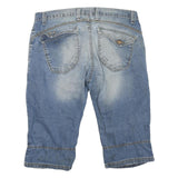 DRESSMANN Mens Casual Blue Denim Shorts XL W40 Cotton Blend Pockets