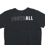 NIKE Mens Black Football Graphic T-Shirt XL Short Sleeve Crew Neck Sportswear