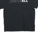 NIKE Mens Black Football Graphic T-Shirt XL Short Sleeve Crew Neck Sportswear