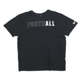 NIKE Mens Black Football Graphic T-Shirt XL Short Sleeve Crew Neck Sportswear