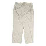 TOMMY HILFIGER Mens Cotton Beige Regular Straight Trousers W36 L29 Classic