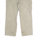 DICKIES Mens Cotton Blend Beige Regular Fit Straight Leg Trousers W36 L29