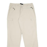 SHERPA Mens Regular Beige Polyester Blend Trousers W32 L34 Cargo Style Zip