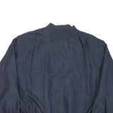 HAPPY LIFE Mens Navy Blue Bomber Jacket L Polyester Blend Plain Zip Casual