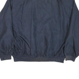 HAPPY LIFE Mens Navy Blue Bomber Jacket L Polyester Blend Plain Zip Casual