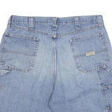 CARHARTT Mens Denim Blue Casual Shorts L W34 Workwear Pocket Detail