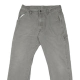 CARHARTT Mens Jeans Grey Regular Straight Denim Medium W32 L30 Utility Pocket