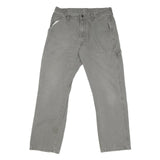 CARHARTT Mens Jeans Grey Regular Straight Denim Medium W32 L30 Utility Pocket