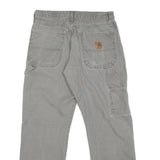 CARHARTT Mens Jeans Grey Regular Straight Denim Medium W32 L30 Utility Pocket