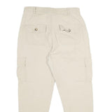 FB SISTER Womens Cotton Beige Casual Regular Fit Cargo Trousers W30 L27 Elastic