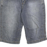 VAN VAAAN Mens Denim Blue Cotton Blend Casual Shorts L W36 Comfortable Fit