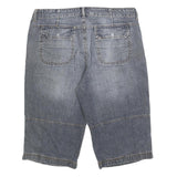 VAN VAAAN Mens Denim Blue Cotton Blend Casual Shorts L W36 Comfortable Fit
