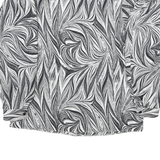 Womens Black White Printed Blouse Long Sleeve Collared M Polyester Blend