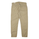 LEVI'S Mens Cotton Blend Beige Slim Slim Leg Trousers W33 L28 Casual Classic Zip