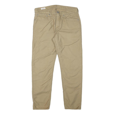 LEVI'S Mens Cotton Blend Beige Slim Slim Leg Trousers W33 L28 Casual Classic Zip