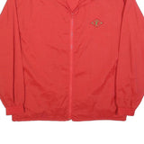 VVC Mens Red Nylon Jacket S Plain Zip Lightweight Casual