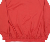 VVC Mens Red Nylon Jacket S Plain Zip Lightweight Casual