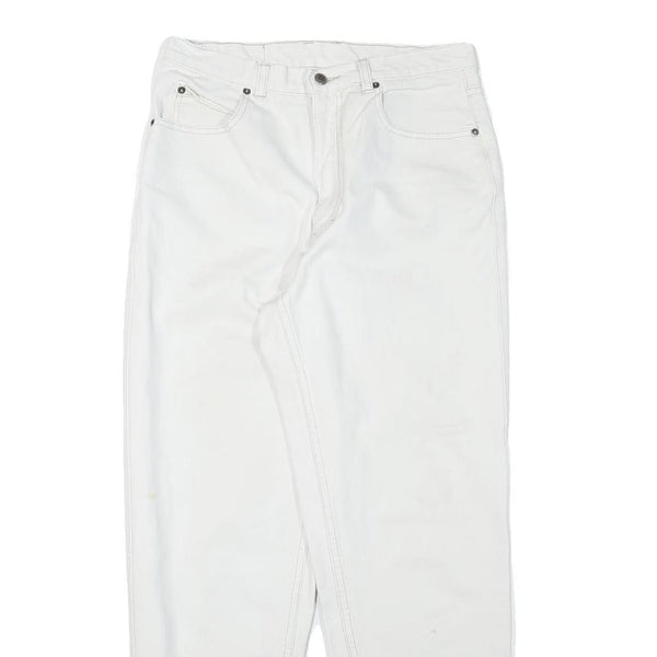 TEDDYS Womens White Relaxed Jeans Cotton Blend Zip W29 L28 Casual Fit Comfort