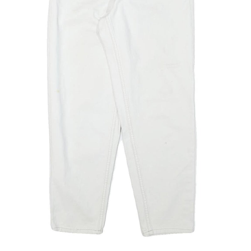 TEDDYS Womens White Relaxed Jeans Cotton Blend Zip W29 L28 Casual Fit Comfort