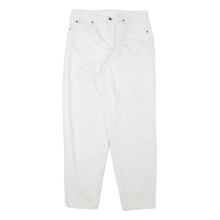 TEDDYS Womens White Relaxed Jeans Cotton Blend Zip W29 L28 Casual Fit Comfort