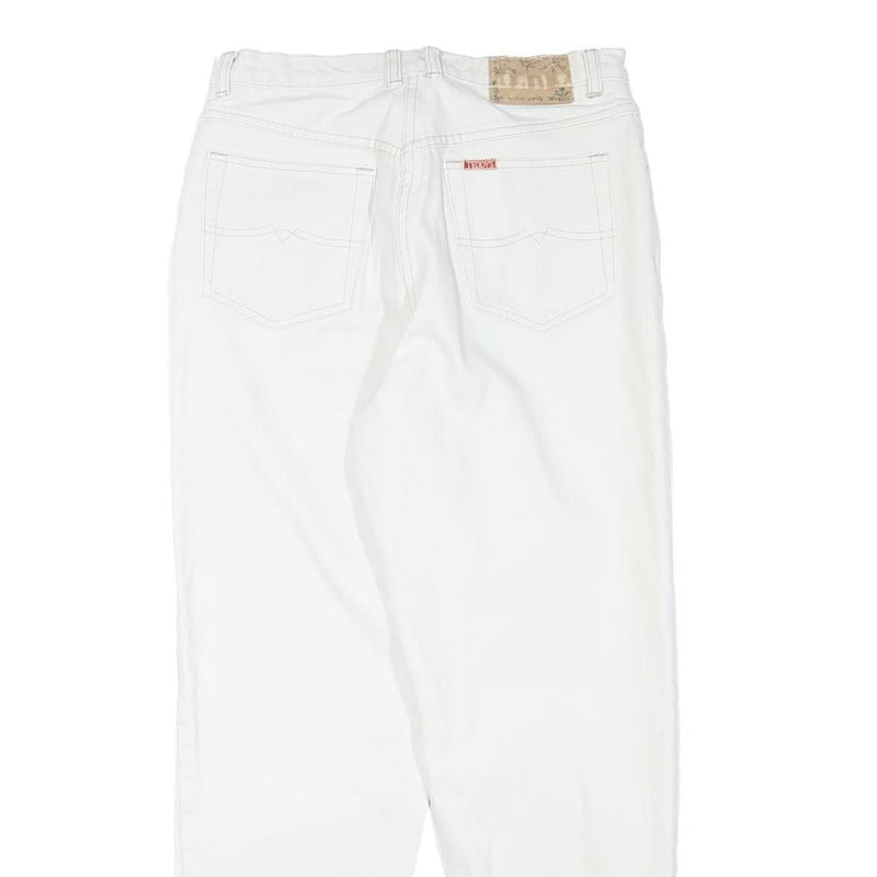 TEDDYS Womens White Relaxed Jeans Cotton Blend Zip W29 L28 Casual Fit Comfort