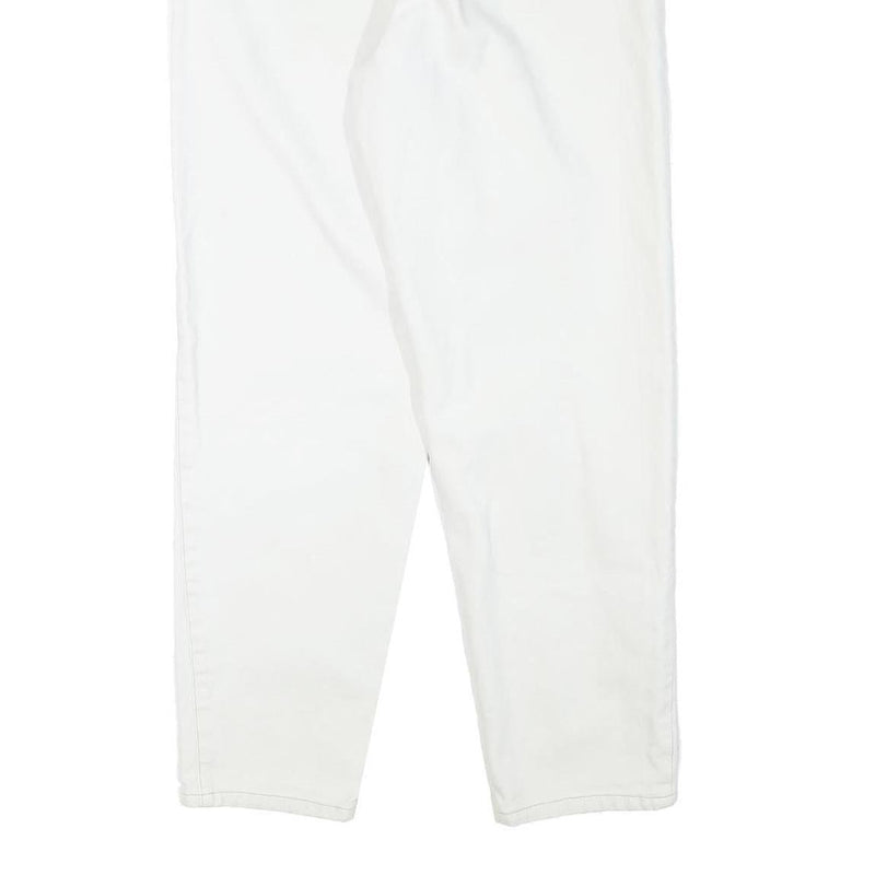 TEDDYS Womens White Relaxed Jeans Cotton Blend Zip W29 L28 Casual Fit Comfort