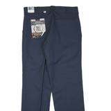 BIG BILL Mens Polyester Blend Navy Regular Straight Trousers W34 L32 Workwear