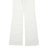 SUPERDRY Womens White Cotton Blend Regular Fit Flared Trousers W25 L30