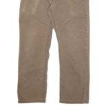 DICKIES Mens Cotton Blend Beige Regular Fit Straight Leg Trousers W34 L27 Casual