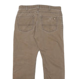 DICKIES Mens Cotton Blend Beige Regular Fit Straight Leg Trousers W34 L27 Casual