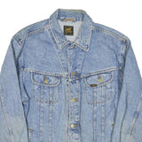 LEE Mens Blue Denim Classic Jacket XL Cotton Blend Button Closure Casual Retro