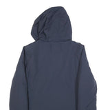 GAUDI Womens Navy Blue Jacket S Polyester Blend Plain Hooded Zip Casual Outdoor