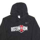 NIKE Womens Black Distinxion Printed Cotton Blend Pullover Hoodie L